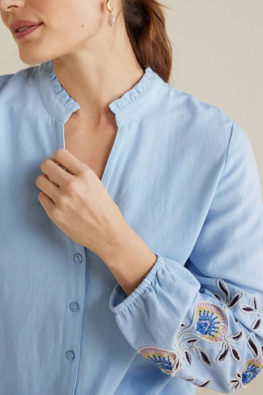 Soft Surroundings Titania Embroidered Top- Tops