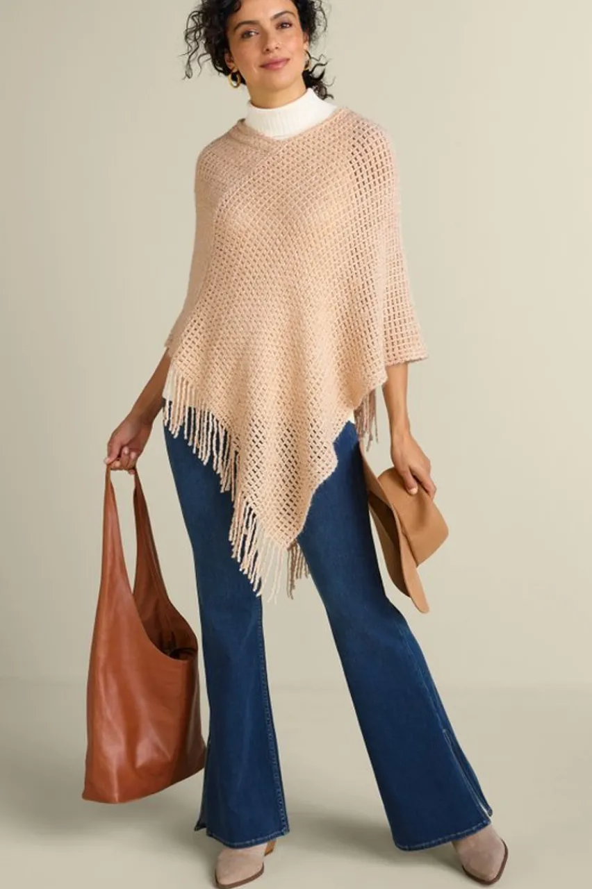 Soft Surroundings Touch Of Sparkle Poncho- Toppers|Jackets & Coats