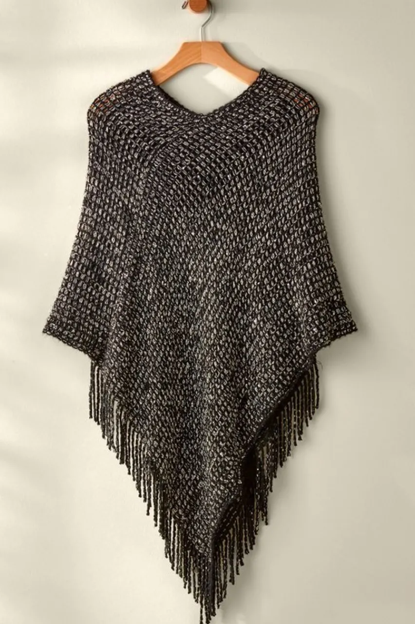 Soft Surroundings Touch Of Sparkle Poncho- Toppers|Jackets & Coats