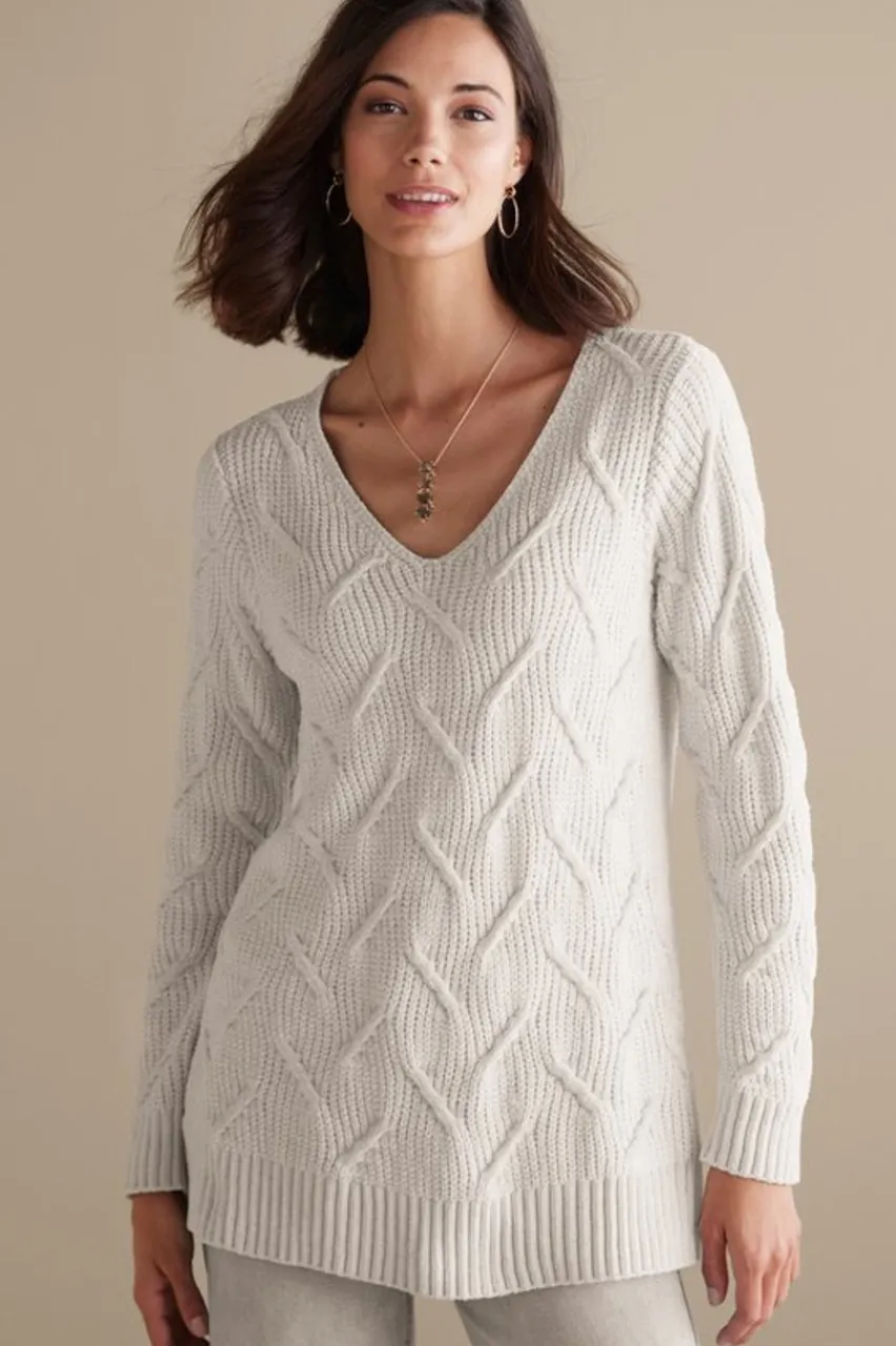 Soft Surroundings Trina Chenille Sweater- Tops|Sweaters & Cardigans