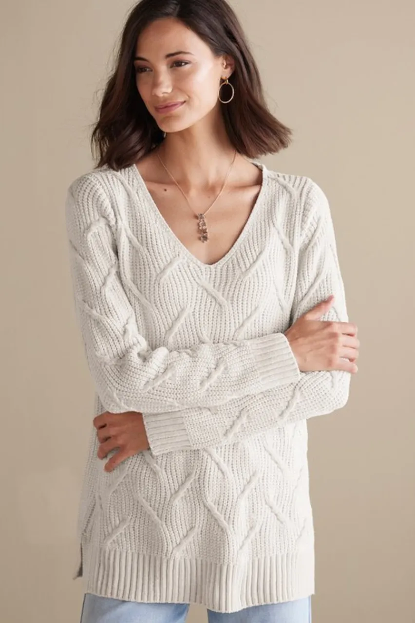 Soft Surroundings Trina Chenille Sweater- Tops|Sweaters & Cardigans