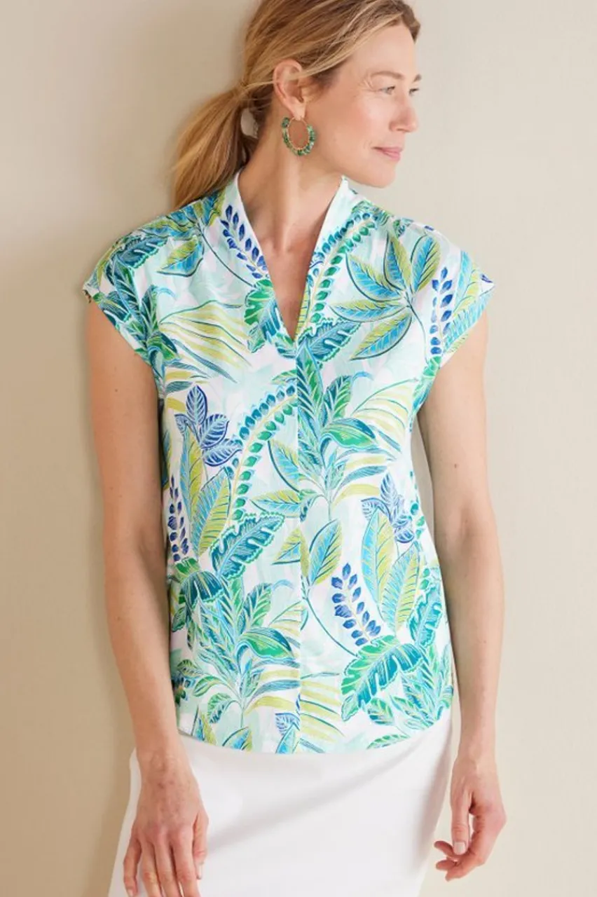 Soft Surroundings Twilight Luau Printed Tunic- Tops