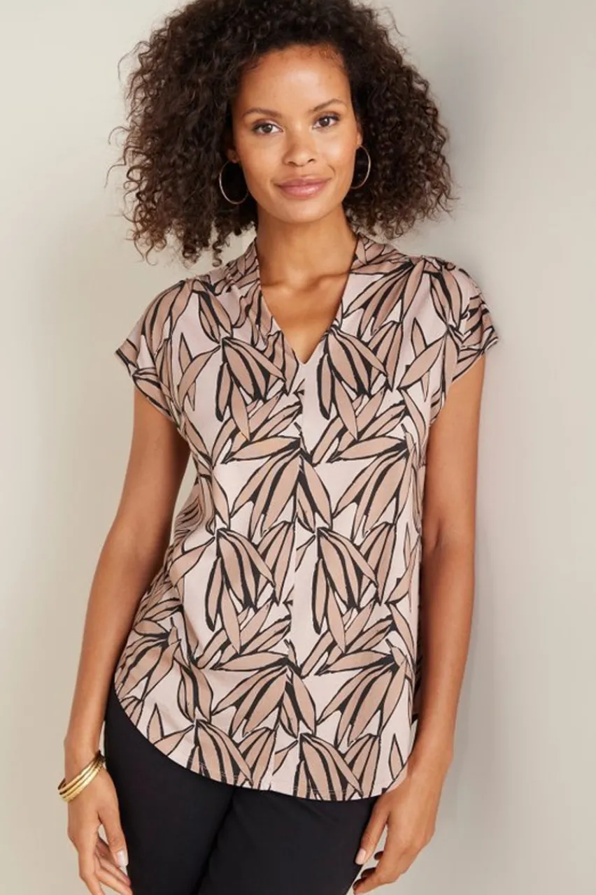 Soft Surroundings Twilight Luau Printed Tunic- Tops