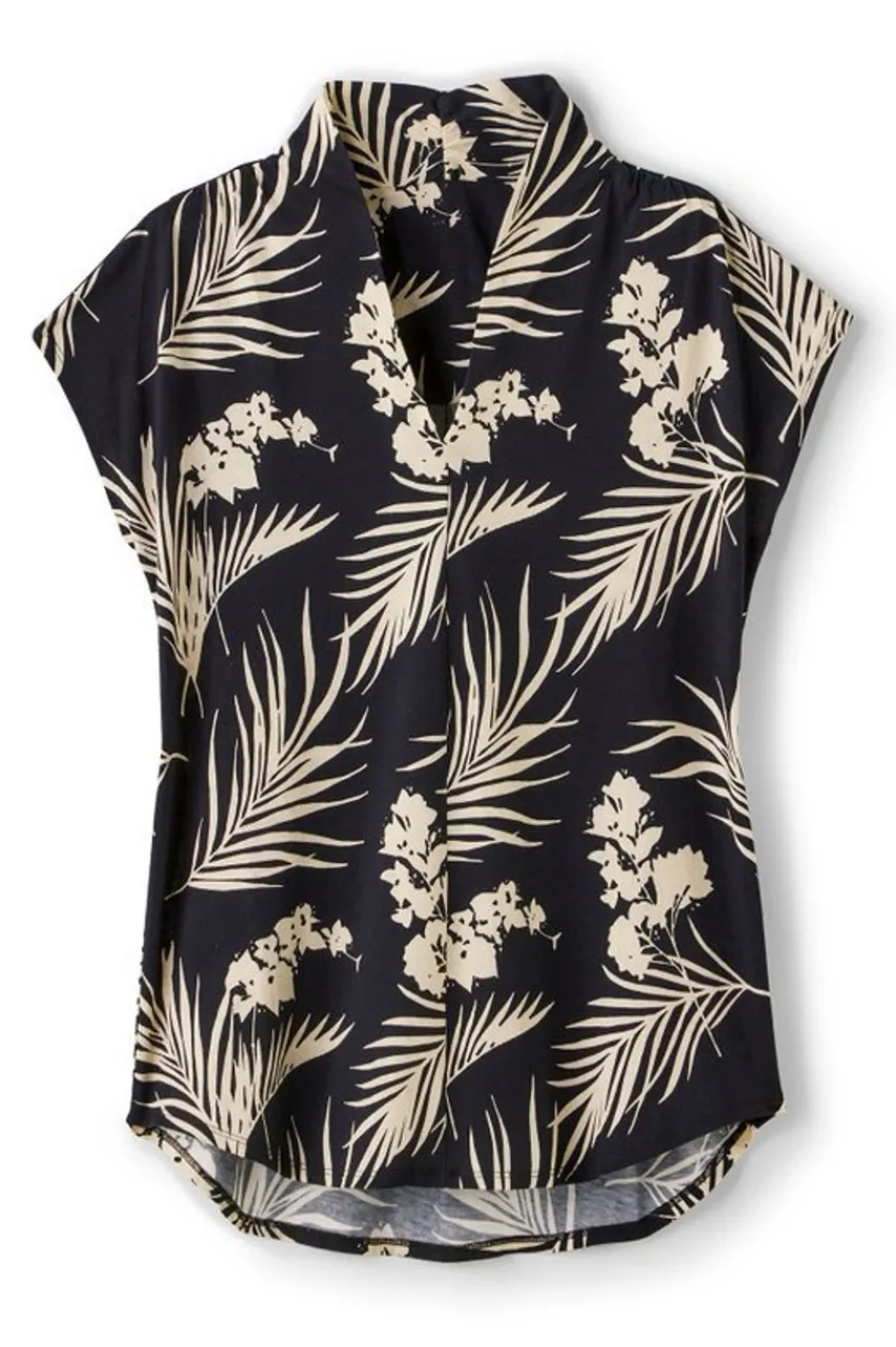Soft Surroundings Twilight Luau Printed Tunic- Tops