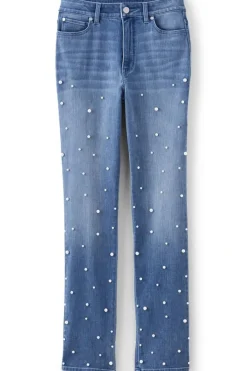 Soft Surroundings Ultimate Denim Pearl Straight Leg Jeans- Jeans
