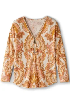 Soft Surroundings Valentina Zip Sweater- Tops|Sweaters & Cardigans