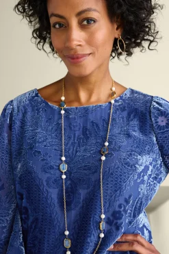 Soft Surroundings Vanetta Velvet Top- Tops