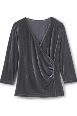 Soft Surroundings Velvet Alyssa Knit Top- Tops