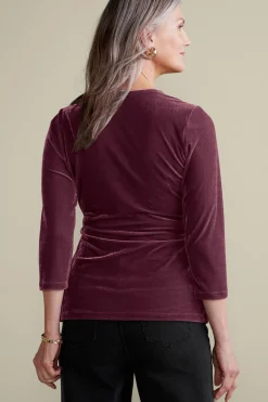Soft Surroundings Velvet Alyssa Knit Top- Tops