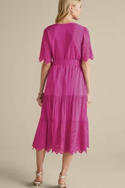Soft Surroundings Verena Eyelet Midi Dress- Dresses