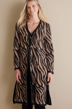 Soft Surroundings Veronica Jacquard Cardigan- Sweaters & Cardigans