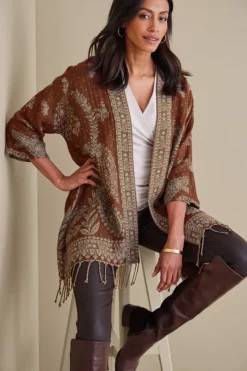 Soft Surroundings Versailles Jacquard Topper- Toppers|Jackets & Coats