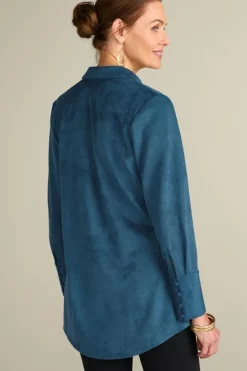 Soft Surroundings Vida Faux Suede Tunic- Tops