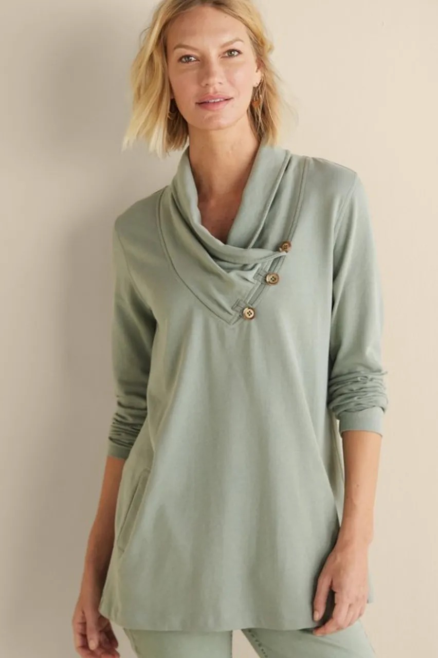 Soft Surroundings Westminster Tunic Sweatshirt- Tops|Tunics & Leggings